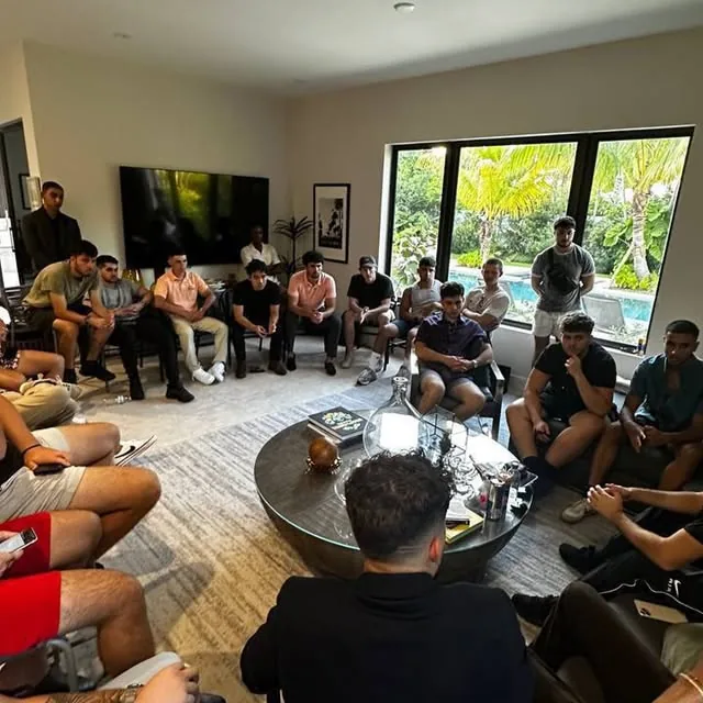 Members at a Miami villa session