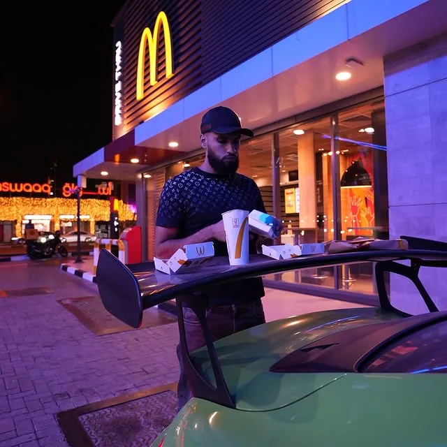 Late-night drive-through with the GT3 RS